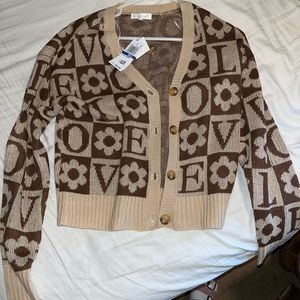 Brand New Button Up Sweater